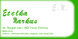 etelka markus business card